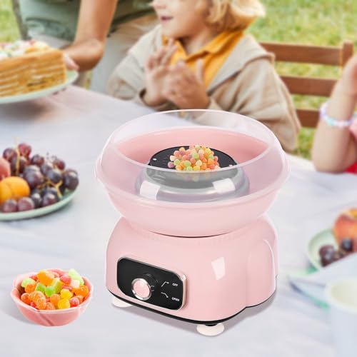 TONFEION Zuckerwattemaschine für zuhause, Astronauten-Design, 500W Cotton Candy Machine, Leise (45dB), Lebendsmittelgeeignet Eltern-Kind-Aktivität (Rosa, 22x23cm) – Bild 5