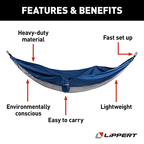 Image of Lippert Components Portable Single Person Outdoor Camping Hammock