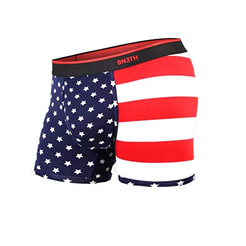 BN3TH Men s Classic Trunk Athletic Boxers - Breathable and Anti-Chafing Underwear with Our Patented Three-Dimensional MyPakage Pouch, Independence, Medium