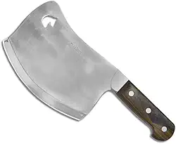 Faca Cutelo Artesanal Elmo Aço Alemão Inox 420C 7 Polegadas, cor Madeira