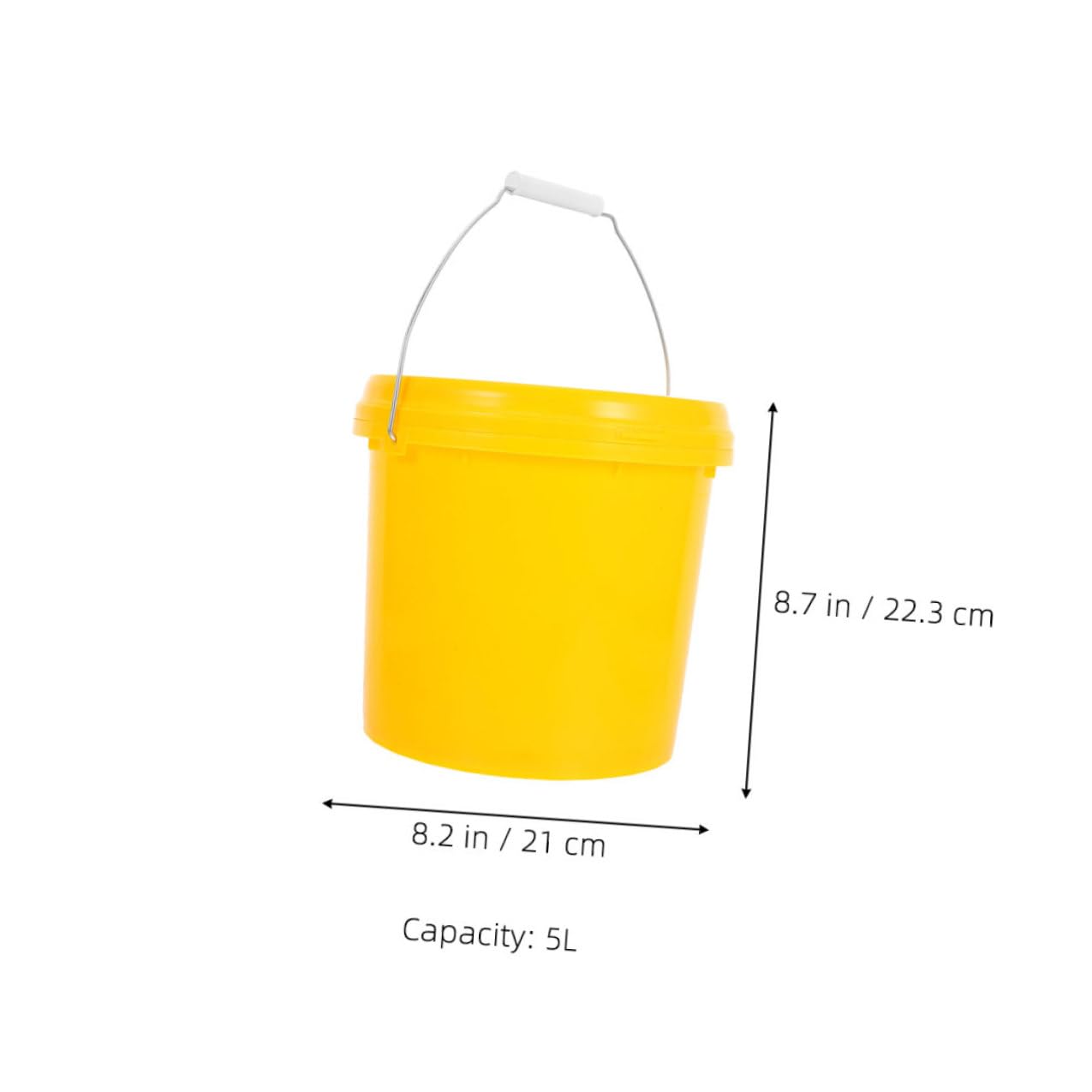 YARNOW Secchio Plastica con Coperchio Contenitore Alimenti Ermetico e Resistente per Cucina Secchio Vuoto Multifunzionale per Stoccaggio Alimentare Liquidi e Uso Domestico
