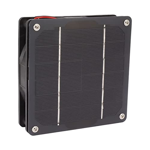 Solar Panel Fan, 5W Energy Saving Monocrystalline Exhuast Vent Mini Solar Powered Panel Fan Dc12V For Chicken Coop Shed Pet House #TOP6