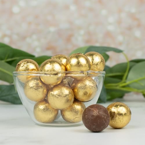 102 Pcs Gold Candy Milk Chocolate Balls (1.5 lbs -...