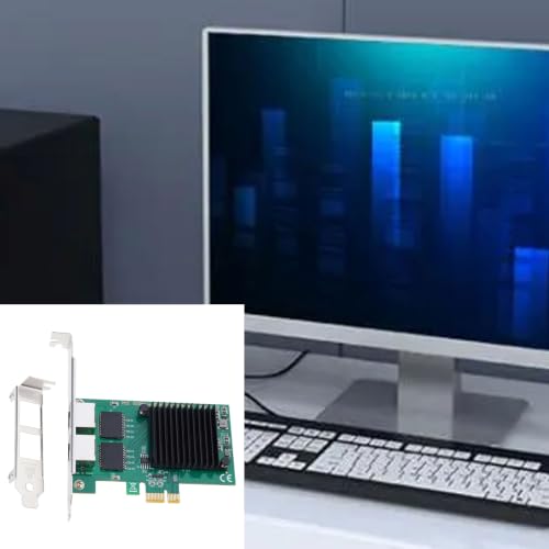 Tarjeta de red 2 puertos I350T2 I350AM2 Chip PCIE 1X a 2X 10/100/1000Mbps Gigabit Ethernet para Ethernet Gigabit miniatura 2