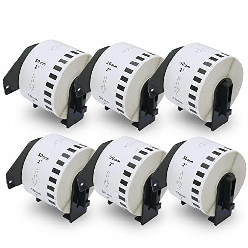 Brother DK 22223 rouleau papier blanc continu compatible 50mm x 30,48m pour étiqueteuse QL