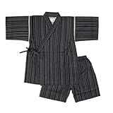 [こどもじかん] 甚平 男の子 子供 じんべえ ジュニア 男児 キッズ 花火大会 夏祭り コットン 日本製 生地 和柄 XYZ(しじらクロ 140cm)