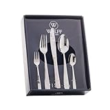 WOLFF Faqueiro de Aço Inox Pisa 30 Peças - Mesa Posta - Itens Para Casa - Utensílios de Cozinha - Enxoval - Casamento - Decoração