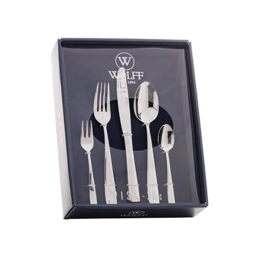 WOLFF Faqueiro de Aço Inox Pisa 30 Peças - Mesa Posta - Itens Para Casa - Utensílios de Cozinha - Enxoval - Casamento - Decoração
