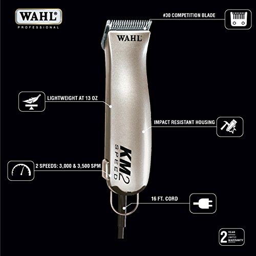 Wahl-Professional-Animal-KM2-Deluxe-2-Speed-Pet-Dog-and-Horse-Clipper-Kit-9757-1001-Champagne