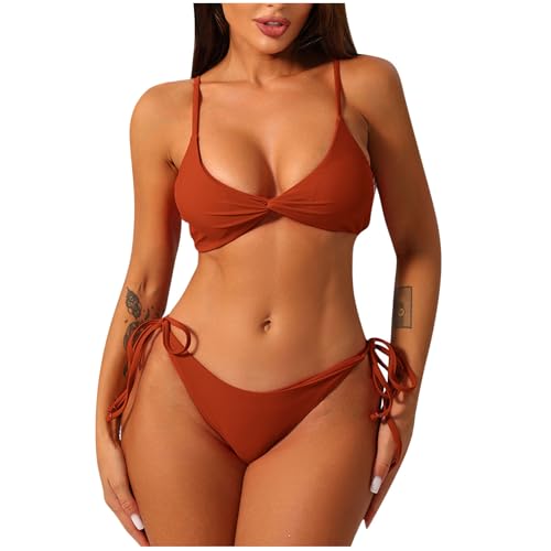 Women's Thong Bikini Sets Women Sexy String Swimsuits 2 Piece Bat...