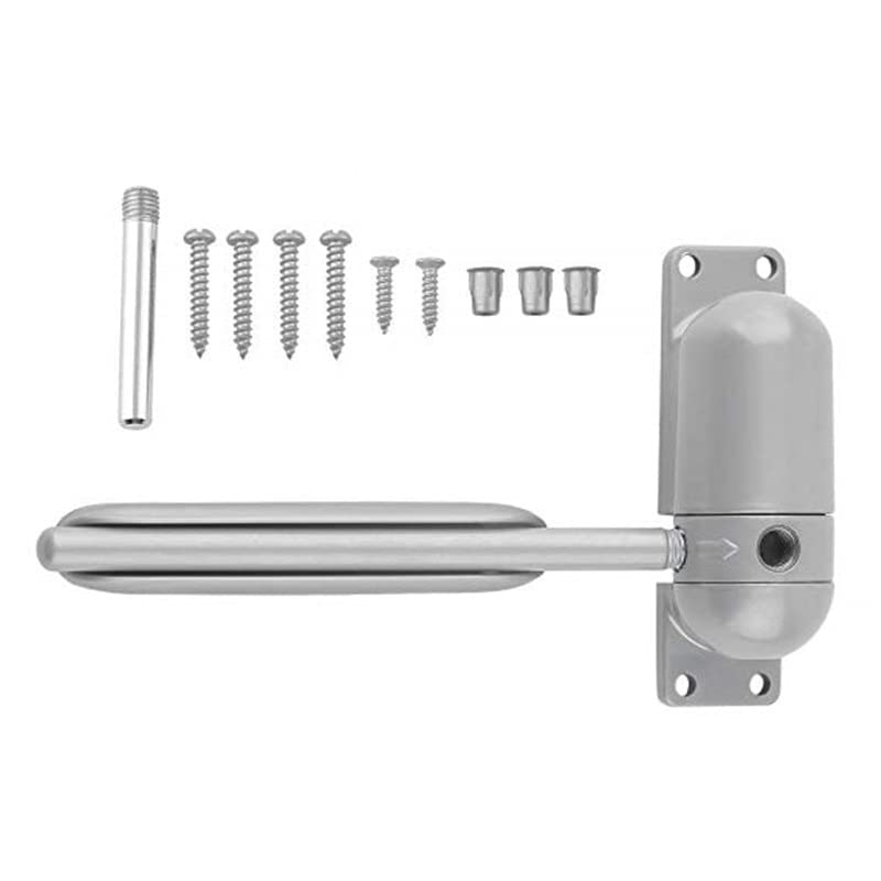 Ferme-Porte 1 Ensemble Gris Mini Ferme-Porte à Ressort Automatique réglable Coupe-feu butée de Porte de sécurité Ferme-Porte intérieur et extérieur