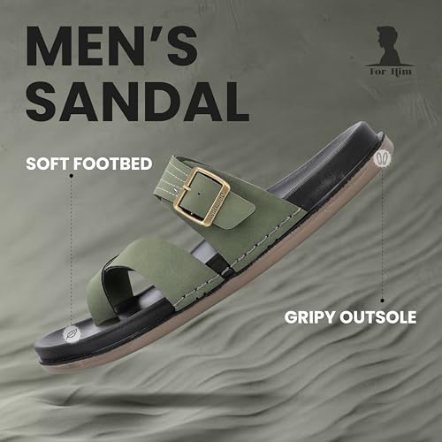 Image of WALKAROO Comfort Sandal For Men's|CloudStep Dual-Density PU Sole - Ultimate Comfort|Stylish Casual Wear|WE1353