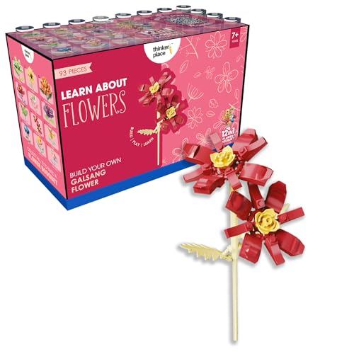 Image of STEM Galsang Flower Building Blocks Set (93 Pcs, 12-in-1) | DIY Flower Pen Stand Kit for Kids 6+ Years (Boys & Girls) | Creative Craft & Learning Toy | Ideal Gift for Kids