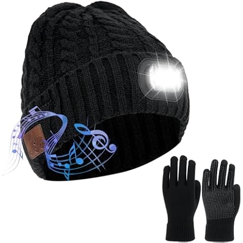 Bestcool Bluetooth Beanie Hat with LED Light Cover