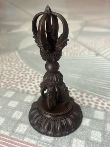 五鈷杵 密教法具 寺院仏具 台座付 12cm 真言宗 手道具 金剛杵