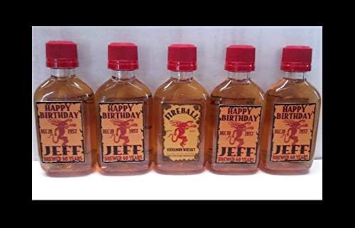 Miniatura 4 de Set of Happy Birthday Fireball Labels Brewed For Happy Birthday Stickers - Any Size - Party Celebration Any Age Peel and Stick