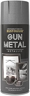 Rust-Oleum Multi-Purpose Aerosol Spray Paint 400ml Metallic Gun Metal Grey (2 Pack)
