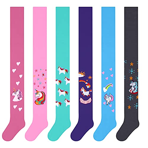 L&K-II Set de 6 pantis niñas, pantis de punto con estampado de unicornio con multicolor 2712 122-128 Cover