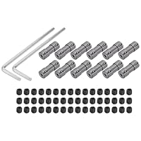 QUARKZMAN Wellenkupplung Verbinder mit Bohrung von 3mm-3mm Länge 25mm φ 10mm 12 Pcs Wellenkupplungen M3 Aluminiumlegierung Starre Kupplung für Motorzubehör 3D-Drucker DIY-Roboter Titanfarbe