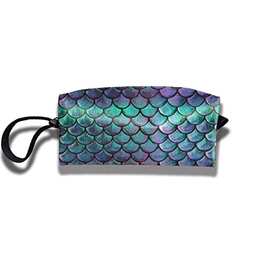 Preisvergleich Produktbild Kosmetik erhalten Tasche Schreibwaren Tasche - Green Mermaid Scale Style Kosmetische Empfangstasche Aufbewahrungstasche
