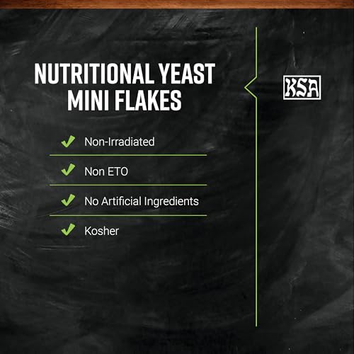 Image of Frontier Co-op Nutritional Yeast Mini Flakes, Kosher, Bulk Bag - Non-Irradiated Yeast Rich in Essential B Vitamins | 16 Ounce (Pack of 1)