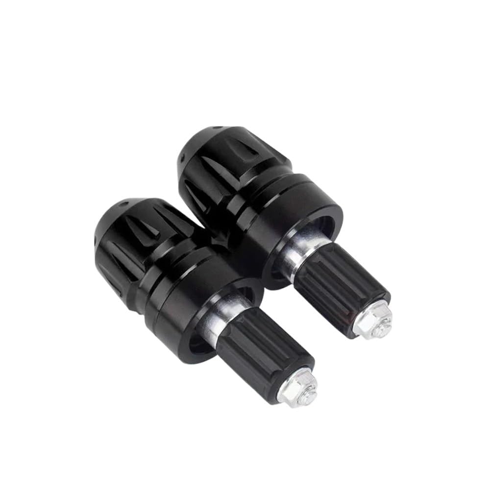 Puños universales para Manillar de Motocicleta, Tapones para Extremos, contrapeso, Accesorios estéticos Protectores(Black)