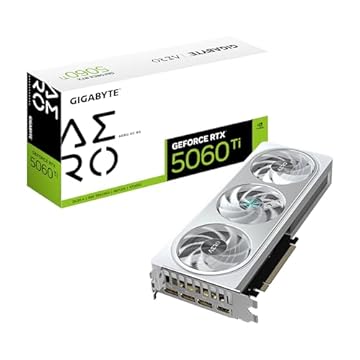Gigabyte Placa de vídeo GeForce RTX 5060 Ti AERO OC 8G - 8GB GDDR7, 128bit, PCI-E 5.0, 2647MHz Core Clock, 3 x DisplayPort, 1 x HDMI, GV-N506TAERO OC-8GD