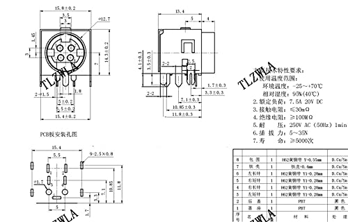 100pcs S Terminal Female Large 4-core S-Terminal DIN-4P Terminal Socket DIN-422 MPC-4- Wiring Plug