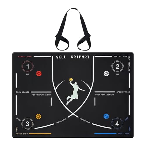 Alfombrilla de baloncesto para practicar regates en el salón