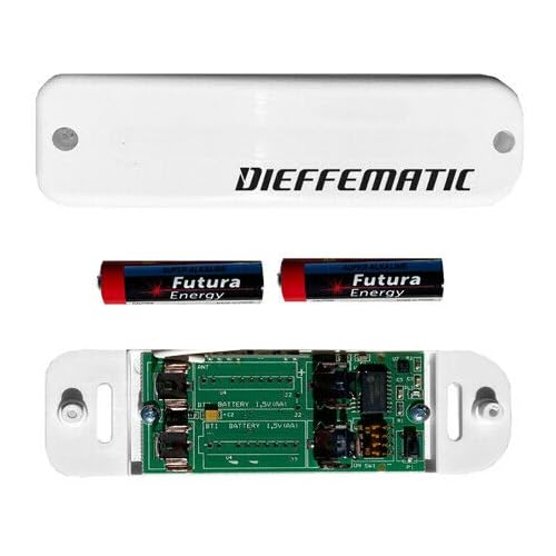 Dieffematic Sensore a Vibrazione Radio 433 MHz per Tende da Sole - Rilevatore Vento Wireless Professionale, Lunga Durata Batteria