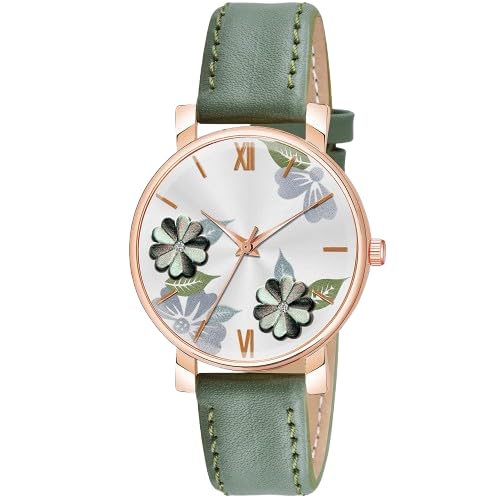 Chic Women's Analog Wristwatch with Flower Inspired Dial Design, Lightweight Construction and Elegant Appearance-image-31