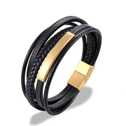 Bijoux mode multicouche bracelet homme en cuir tressé GXNRHG MOCHAMIK