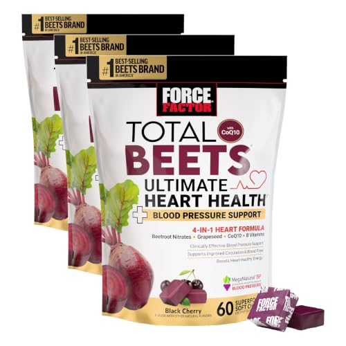Image of Force Factor Total Beets Ultimate Heart Health for Blood Pressure Support (Pack of 3)