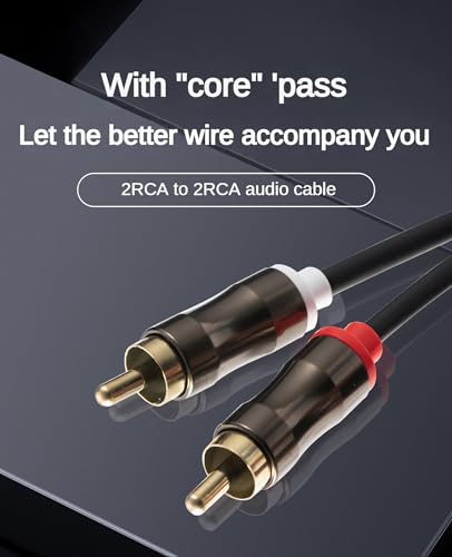 Cable RCA a 2 RCA de 3 metros contra interferencias para conectar altavoz a tocadiscos y TV 3