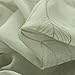 Lazzzy Sage Sheer Curtains Leaf Embroidered 84 Inch Long for Living Room Bedroom Rod Pocket Voile Floral Pattern Window Drapes 2 Panels