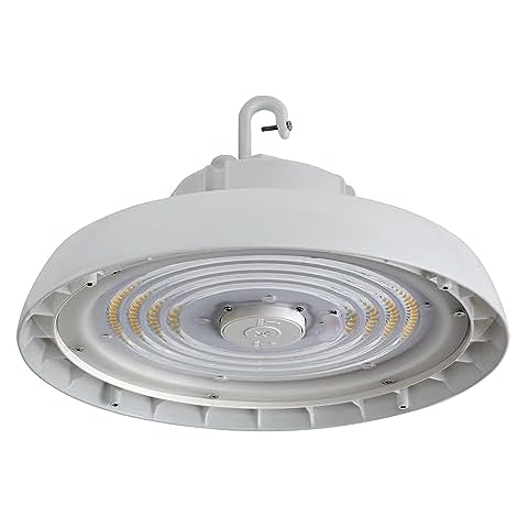 Metalux 13 in. Round 400-Watt Equivalent Integrated LED White High Bay Light Cover