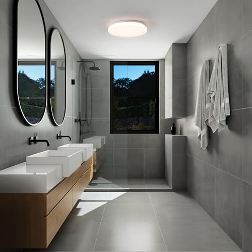Lampe de plafond douce atmosphère blanc chaud pour couloir et salle de bains - 3