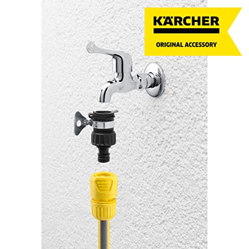 Image of KARCHER Heavy Duty Plastic Outdoor Tap Adapter Without Thread (2.01 cm x 2.01 cm x 3.99 cm, Multicolour)