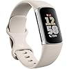 Fitbit Charge 6 Fitness & Activity Tracker with Heart Rate Monitoring, Google Maps & Wallet, Advanced Health Insights, Sleep & Activity Tracking, S & L Bands Included (Porcelain/Silver Aluminium)