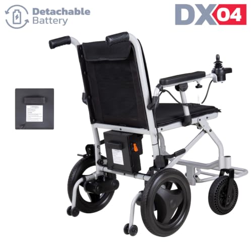Image of Rubicon DX04 World's Lightest 30 lbs Foldable Electric Wheelchair - Portable Travel Power Chair - Airline Approved - Compact Lightweight Mobility Chair for Adults - 10 Mile Range (Model4)
