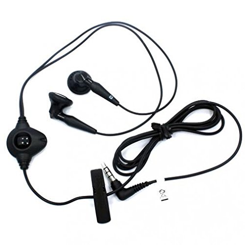 Headset OEM 3.5mm Handsfree Earphones Dual Earbuds Headphones Microphone Stereo Wired [Black] for Verizon Samsung Galaxy J1 - Verizon Samsung Galaxy J3 - Verizon Samsung Galaxy J3 Mission Eclipse
