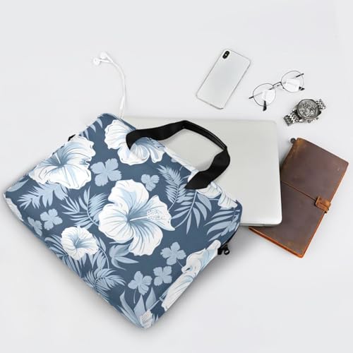 Funda para portátil con diseño floral azul oscuro miniatura 7