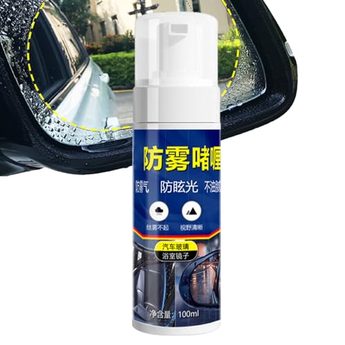 Anti Fog Spray for Windshield,100ml Interior and Exterior Glass Care Improve Driving Visibility | Hydrophobic Anti-Rain Spray - for Car Windshield Window Rearview Mirror Bathroom Mirror Goggles