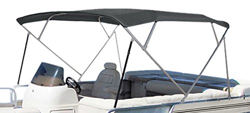SUMMERSET by Eevelle Premium Bimini 4 Bow Canvas Top, 96 x 103-Inch, Charcoal