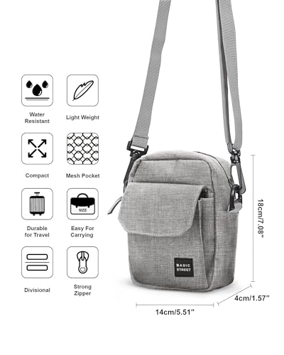 Image of BJLFS Small Crossbody Bag Side Shoulder Bag for Men Women, Travel Passport Wallet Bag, Small Neck Pouch Side Shoulder Bag