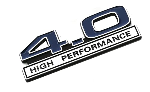 Image of 2pcs 4.0 Liter V6 High Performance Engine Emblems Badge 3D Decals Stickers Cars Trucks (Chrome Blue)