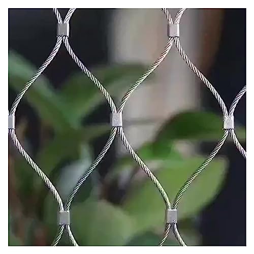 YAGEANNL Edelstahl-Seilnetz 0.8x3M - 304 Edelstahl Maschendrahtzaun Für Garten & Gehege