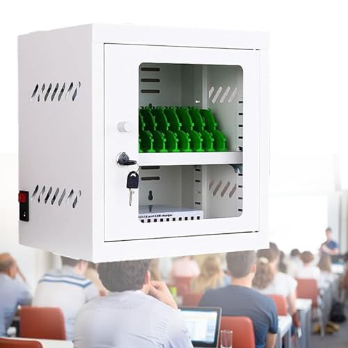 60-Port USB Charging Station for Mobile Phones, Rechargeable Storage Locker, Cell Phone Charging Cabinet for Office/Classroom Use, Fast Charging Solution, Organize Devices