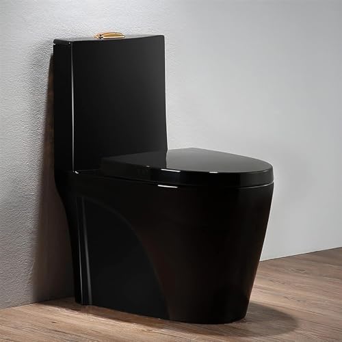 Super Smart Toilet, Creative Ceramics Bidet Toilet, One Piece Toilet With Dual Flush, Modern Mute Siphonic Toilet for Hotel Bathroom(D)