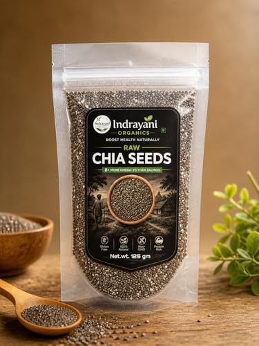 Image of Indrayani Organic Chia Seeds (125 gm)